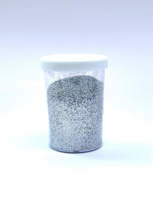 SILVER Glitter Powder for Arts, Crafts, Painting, Decoration, Body Face Makeup, Nail Art, Pigment