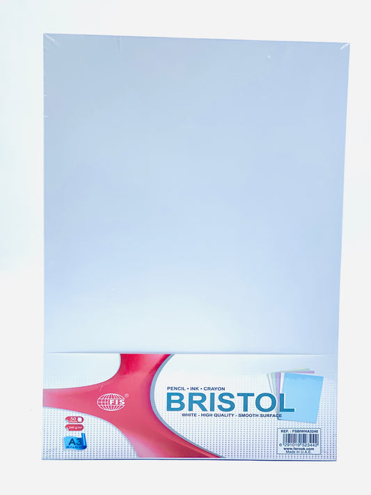 Fis A3  Bristol Board Pocket 240 Gsm 50-Pieces