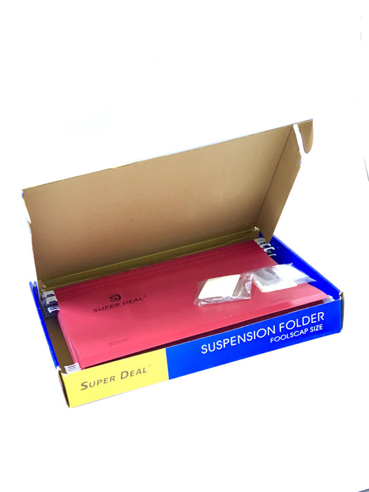 SUPER EAL SUSPENSION FOLDER 1X50  RED   (HANGING FILE )