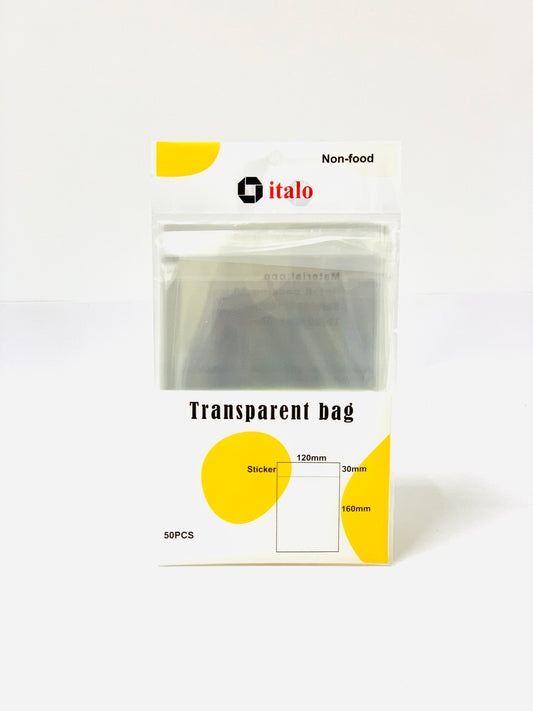 ITALO TRANSPARENT BAG 120MMX160MM 50 PCS