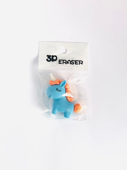 UNICORN BLUE HORSE  3D ERASER