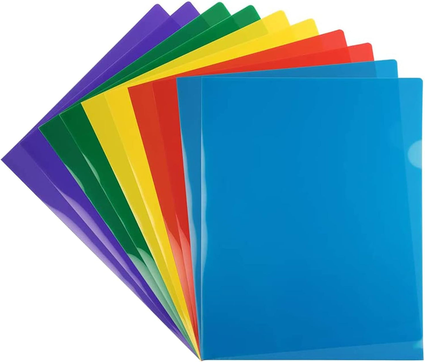 L- folder a4 size assorted colours (10pcs )