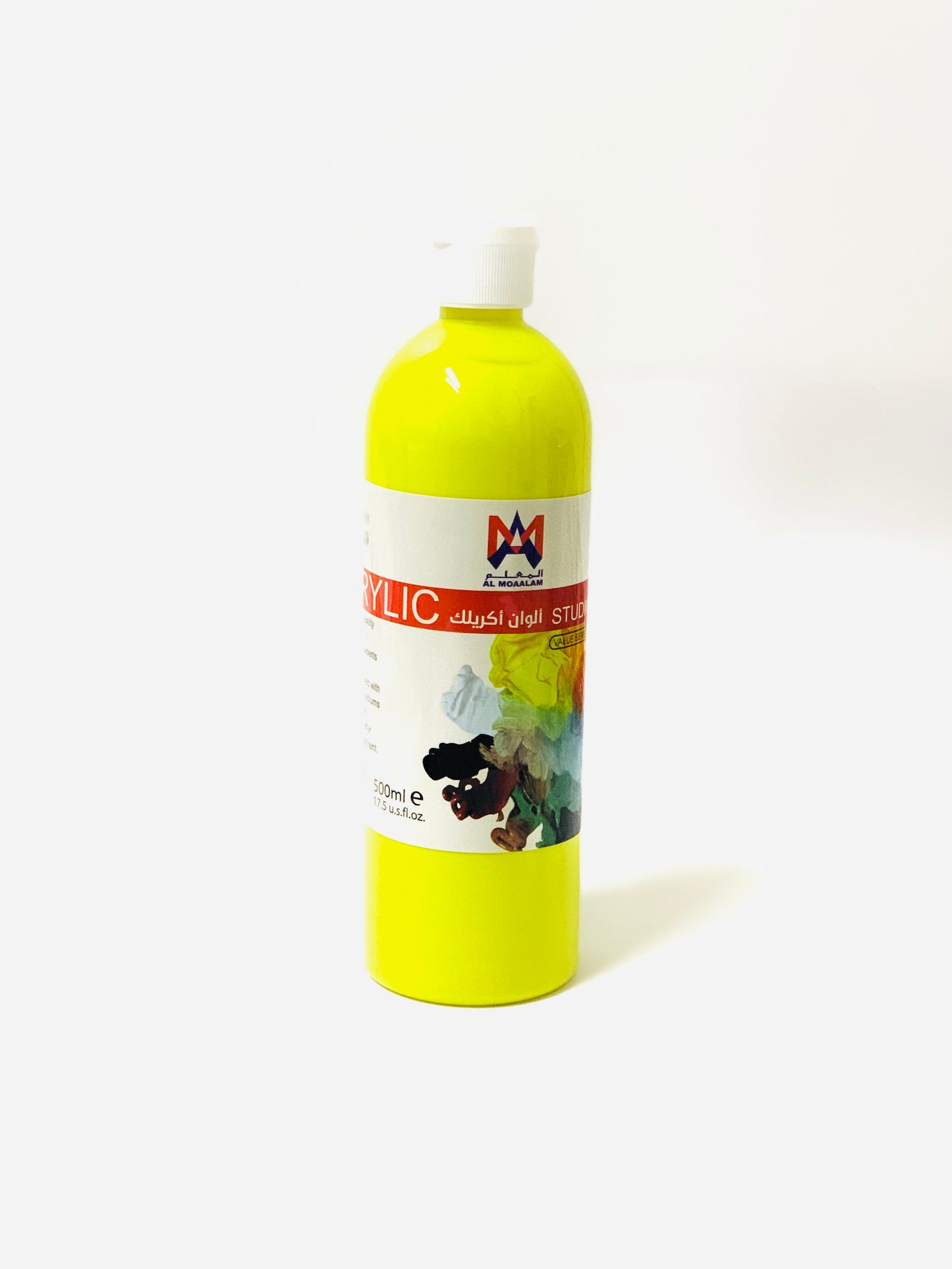 AL MOAALAM ACRYLIC PAINT 500 ML YELLOW COLOR