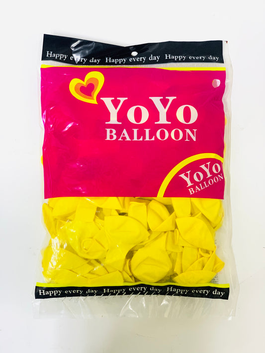 YOYO BALLOON YELLO 100 PCS