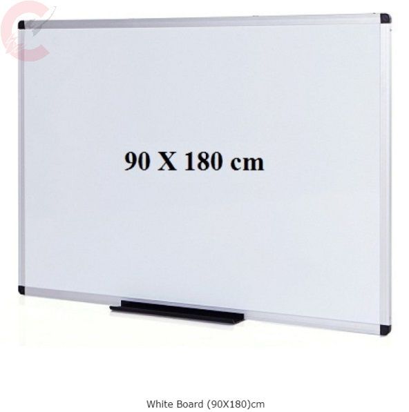 Single Sided Magnetic Whiteboard/Dry Erase Board 90X180 cm With Aluminium Framed