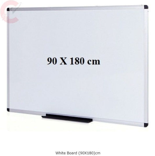 Single Sided Magnetic Whiteboard/Dry Erase Board 90X180 cm With Aluminium Framed