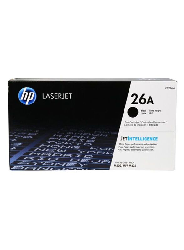 HP 26A Black Original LaserJet Toner Cartridge, CF226A, Black