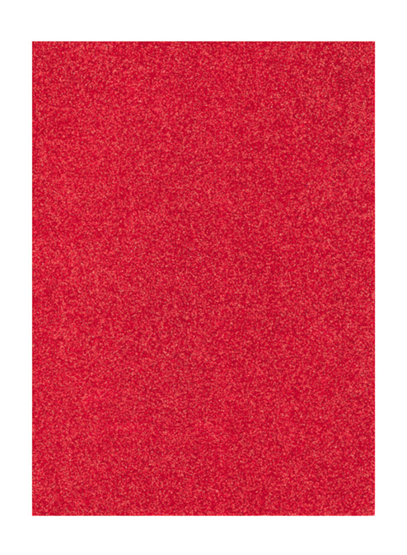 EVA FOAM GLITTER SHEET 50X70 RED