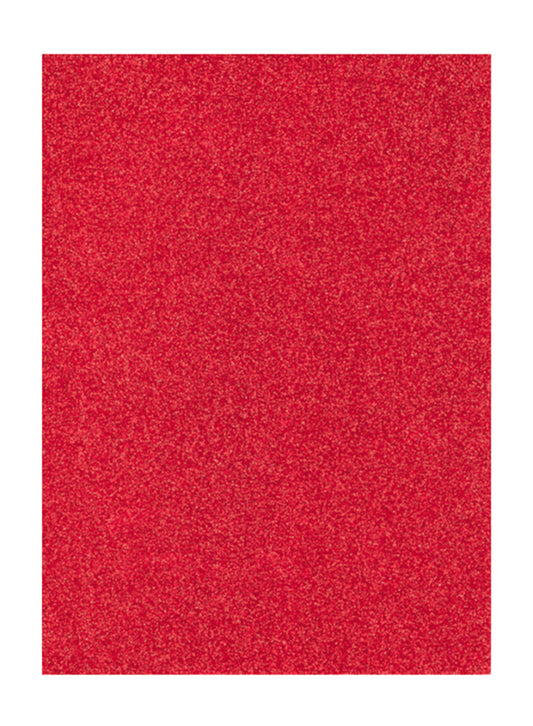 SELF ADHESIVE FOAM  GLITTER SHEET 50X70 RED