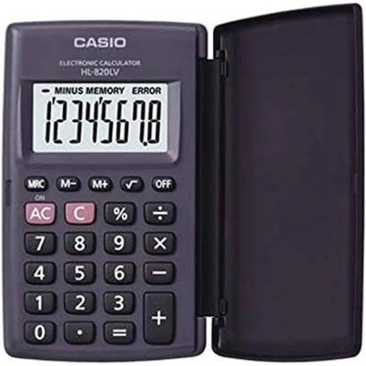 HL820LV-BK 8-Digit Basic Electronic Calculator Black