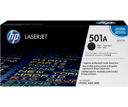 HP 501A Original Laserjet Toner Cartridge (Q6470A) - Black