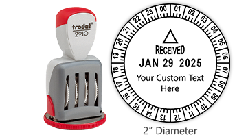 Trodat 2910 24-Hour Time and Date Stamp 2DIAMETER